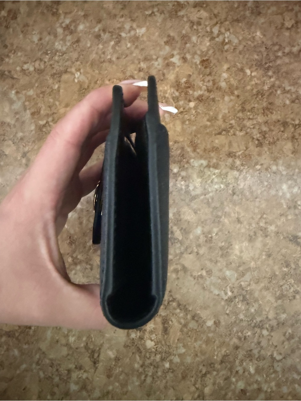 Michael Kors Black Wallet with Gold MK Logo EUC - Picture 3 of 12